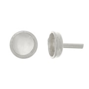 925 Sterling Silver 4mm cabochon holder rod x1|raw }}