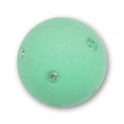 Round Polaris bead with rhinestones 12mm Erinite x1|raw }}