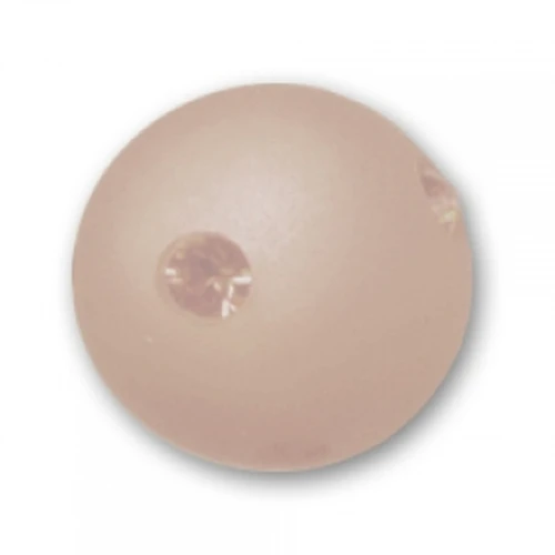 Round Polaris bead with rhinestones  10mm Greige x1