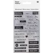 Set of 31 silicone stamps for Bullet journal x1