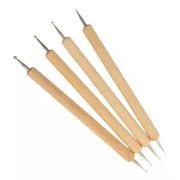 Set of 4 embossing tools - double tips - Natural x1