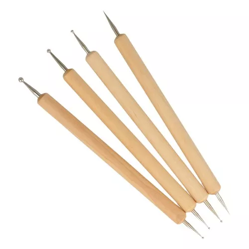 Set of 4 embossing tools - double tips - Natural x1