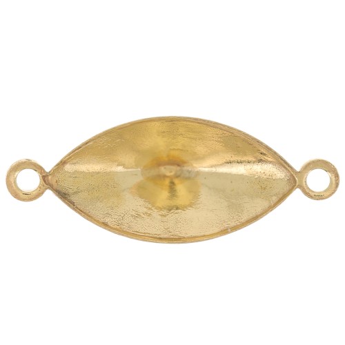 15x7mm Oval setting for PureCrystal 4228 cabochon - Gold Tone x1