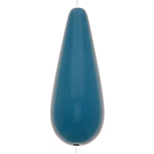 40x16mm Pear-shaped resin bead - Pigeon Blue x1