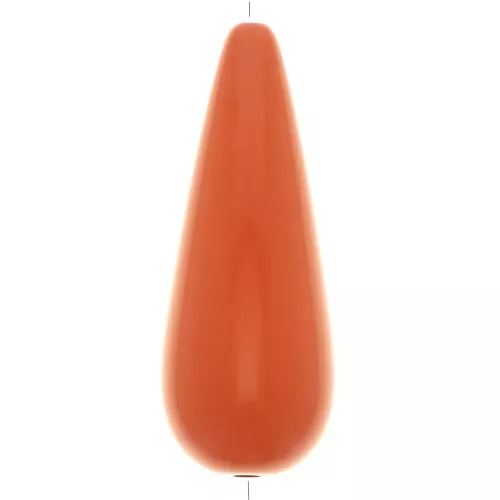 40x16mm Pear-shaped resin bead - Terracotta x1
