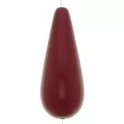 40x16mm Pear-shaped resin bead - Wine Lees x1