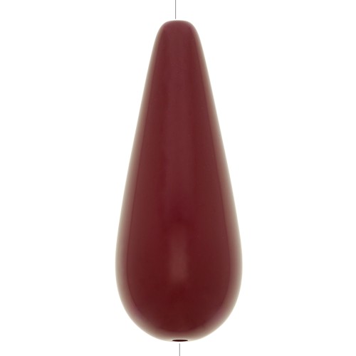 40x16mm Pear-shaped resin bead - Wine Lees x1