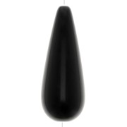 40x16mm Pear-shaped resin bead - Black x1|raw }}