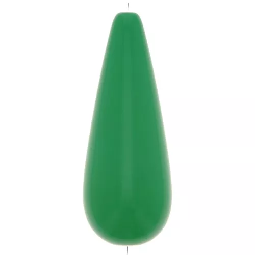 40x16mm Pear-shaped resin bead - Green x1