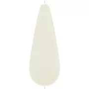 40x16mm Pear-shaped resin bead - Ivory x1