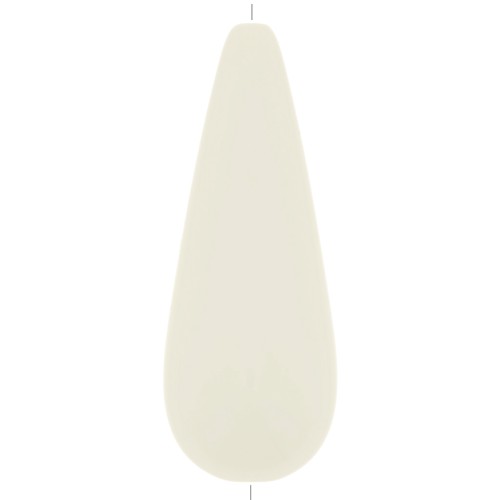 40x16mm Pear-shaped resin bead - Ivory x1