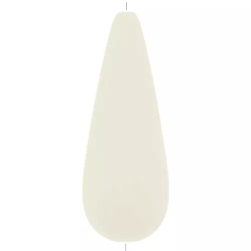 40x16mm Pear-shaped resin bead - Ivory x1