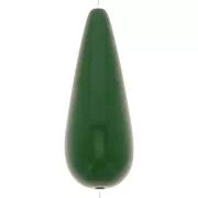 40x16mm Pear-shaped resin bead - Dark green x1