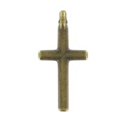 Cross pendant 16mm bronze x10|raw }}