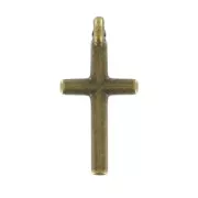 Cross pendant 16mm bronze x10