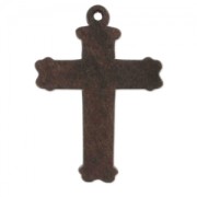 Cross pendant  33mm in black wood x1