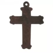 Cross pendant  33mm in black wood x1