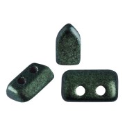 2x5mm Piros® Glass beads by Puca® - Green Turquoise Metallic Mat x10g