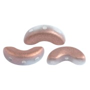 5x10mm Arcos® by Puca® - Opaque White Mat Capri Gold x10g|raw }}