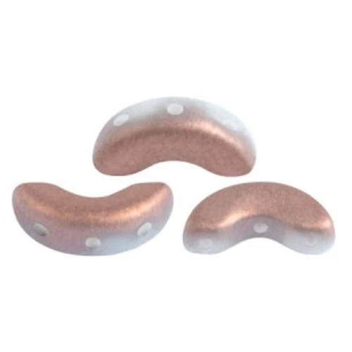 5x10mm Arcos® by Puca® - Opaque White Mat Capri Gold x10g