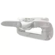 12x13mm Star Slider bead with rhinestones for 8mm laces - Rhodium - Crystal x1