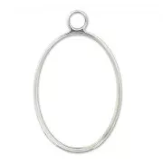 925 Sterling Silver Pendant setting 4127 30x22mm x1