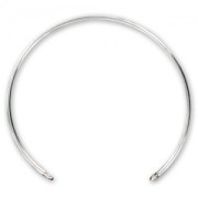 Thin bangle, 1.5 x 160 mm, with 2 closed links - 925 Sterling Silver x1