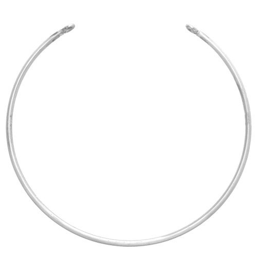 Thin bangle, 1.5 x 160 mm, with 2 closed links - 925 Sterling Silver x1