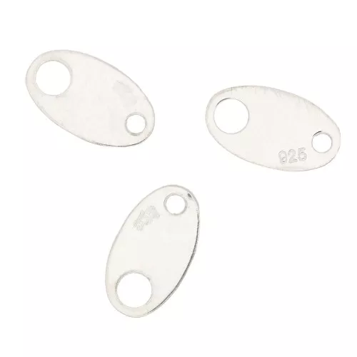 Tags 8x4,5mmm 925 Sterling Silver x10
