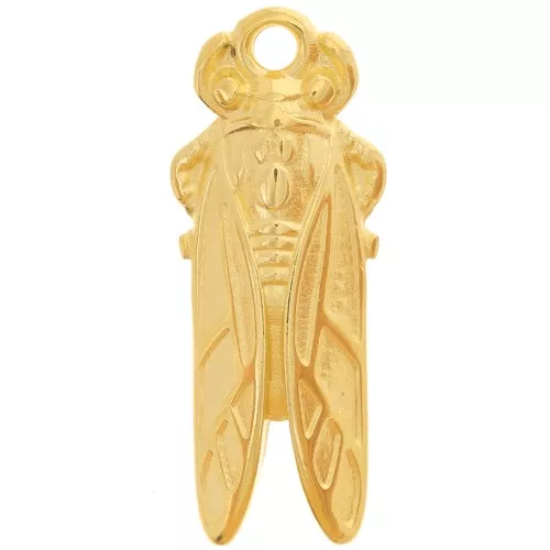 23x9mm Cicada Pendant - Fine Gold plated x1