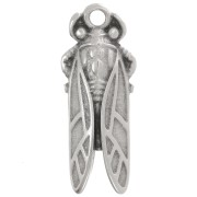23x9mm Cicada Pendant - Fine Antique silver plating x1