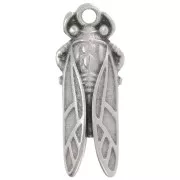 23x9mm Cicada Pendant - Fine Antique silver plating x1