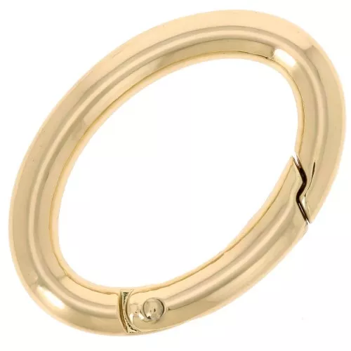 Oval Lobster Clasp 35 mm - Fine gold plated x1