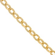 11.5mm Aluminium oval Belcher chain - open links - Gold Tone x50cm