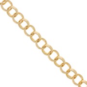 13mm Aluminium oval Belcher chain - open links - Gold Tone x50cm