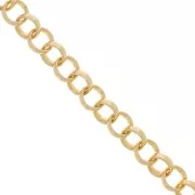 13mm Aluminium oval Belcher chain - open links - Gold Tone x50cm