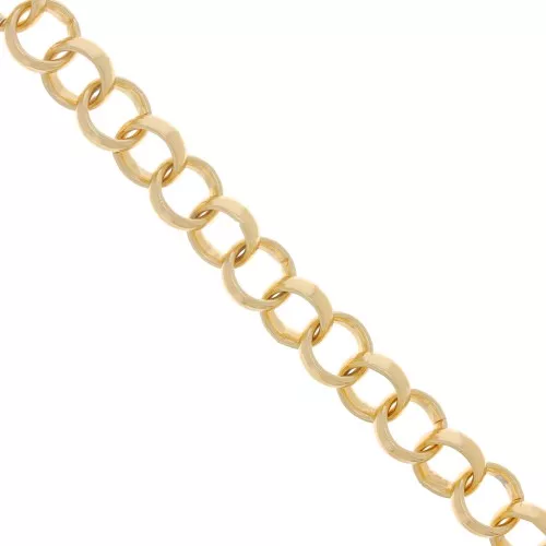 13mm Aluminium oval Belcher chain - open links - Gold Tone x50cm