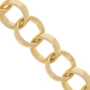 13mm Aluminium oval Belcher chain - open links - Gold Tone x50cm