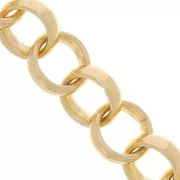 13mm Aluminium oval Belcher chain - open links - Gold Tone x50cm