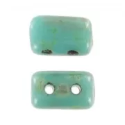 Rulla beads 3x5 mm Green Turquoise Travertin x10g