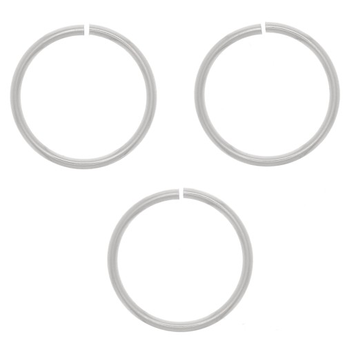 8x0.6mm 925 Sterling Silver Open jump rings x10