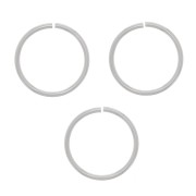 7x0.6mm 925 Sterling Silver Open jump rings x10