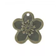 Light Charms flowers 16mm bronze tone x10