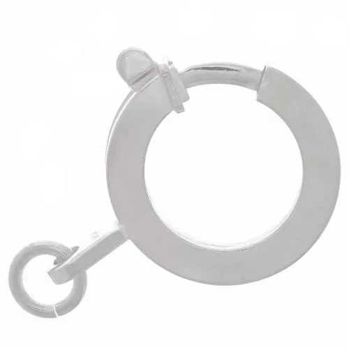 15mm Spring Clasp with open ring - 925 Sterling Silver x1