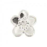 Light Charms flowers 16mm Silver tone x10
