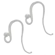 14mm 925 Sterling Silver Design earwires x2