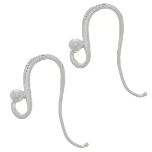 14mm 925 Sterling Silver Design earwires x2