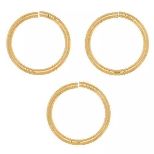 10x1mm Open jump rings - Gold filled x4