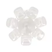 7mm Seed beads flower - daisy - Pearly White x1