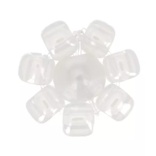 7mm Seed beads flower - daisy - Pearly White x1